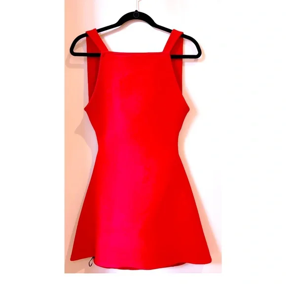 zara red dress open back Zara Long Red Dress OPEN BACK LONG SATIN DRESS Bright Red ZARA Australia